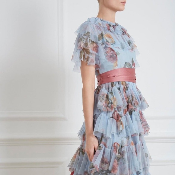 Venetian rose tulle gown Clearance